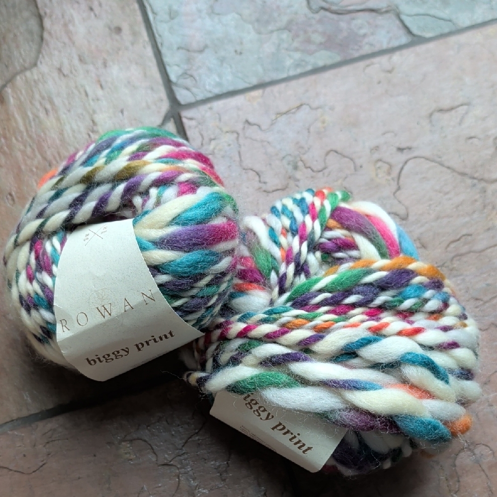 nwt ROWAN biggy print merino wool yarn 66 yards